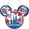 4th of July Welcome Mouse Door Sign Fourth of July Wreaths Front Door
